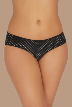 Lot de 3 Slips - Trio fantaisie micro - Pois / noir / poudre