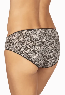 Lot de 3 Slips - Trio fantaisie micro - Nude / noir / imprimé