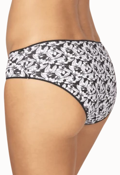 Lot de 3 Slips - Trio Imprimé Floral - Imprimé noir