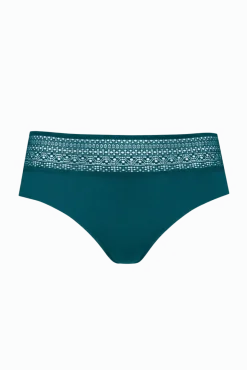 Lot de 3 Slips - Trio Modal - Vert paon / noir / soie