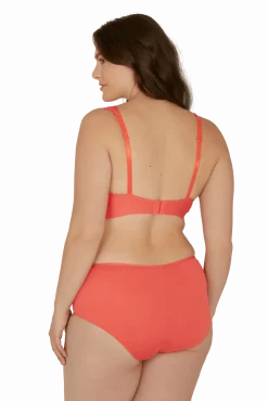 Shorty en dentelle et microfibre L'irrésistible - Corail