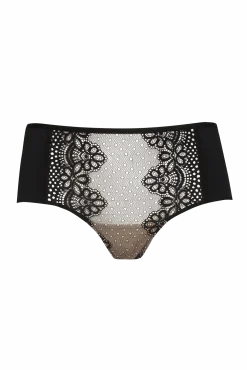Shorty en dentelle et microfibre L'irrésistible - Noir