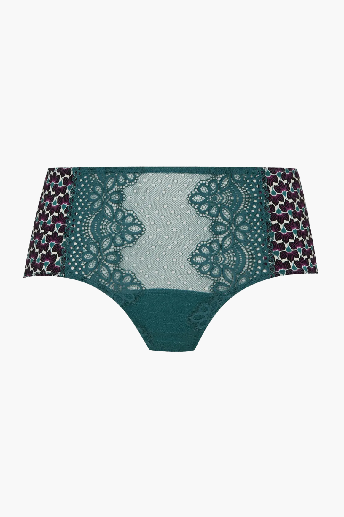 Shorty en dentelle et microfibre L'irrésistible - Imprimé folk