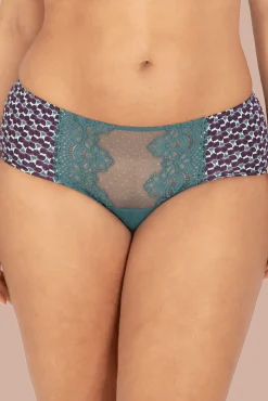 Shorty en dentelle et microfibre L'irrésistible - Imprimé folk