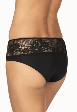 Shorty Résille Florale - Noir