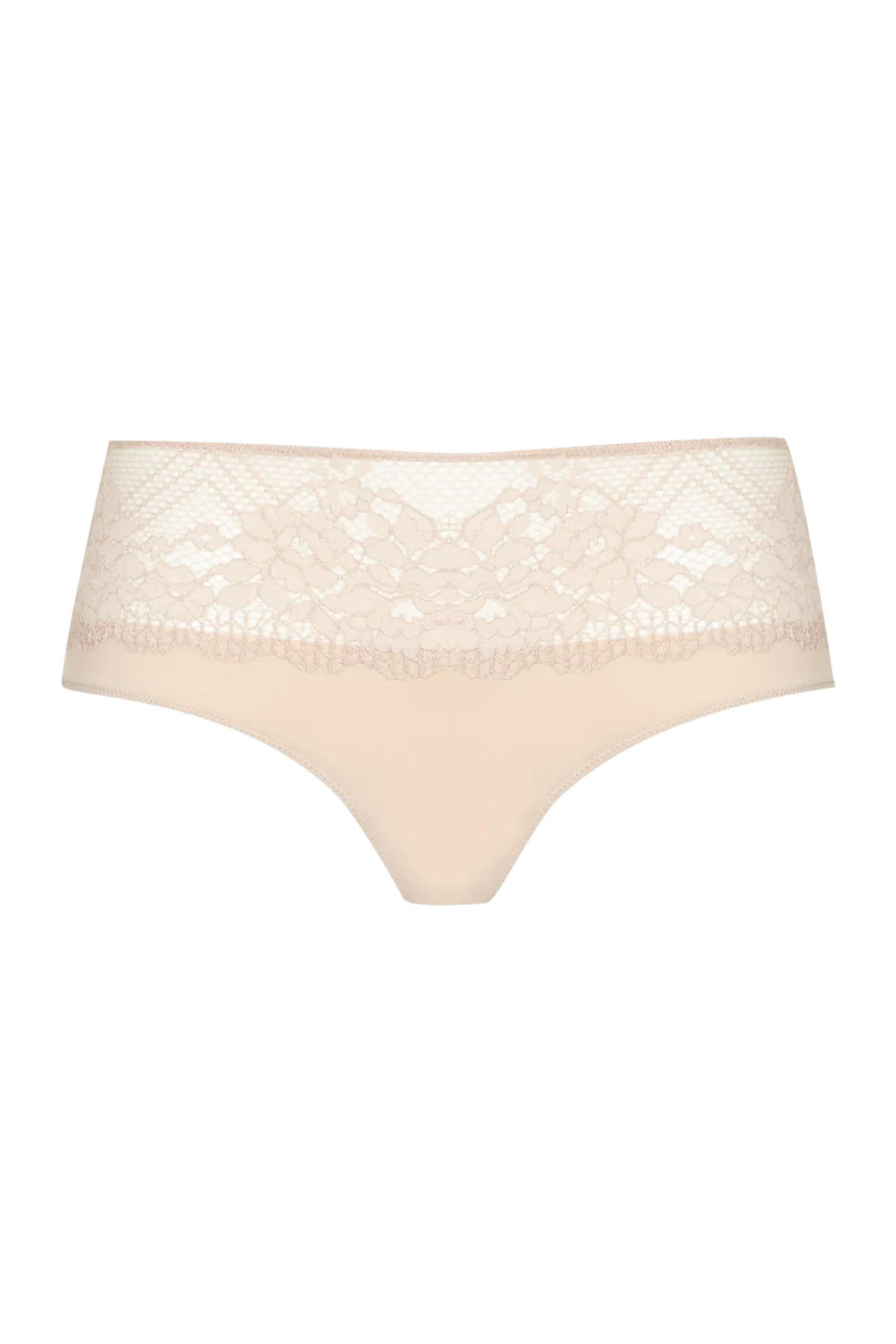 Shorty Résille Florale - Nude