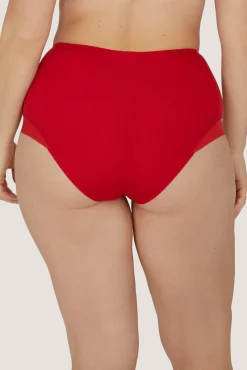 Shorty taille haute Tulle Design - Rouge ardent