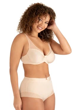 Shorty taille haute Tulle Design - Nude