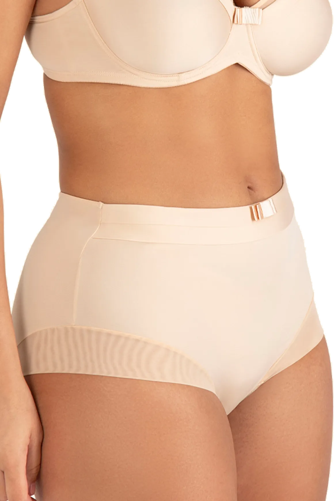 Shorty taille haute Tulle Design - Nude
