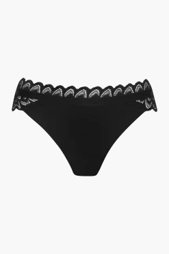 Slip brésilien Dentelle Audacieuse - Noir