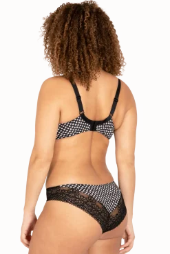 Slip brésilien dentelle et microfibre L'irrésistible - Bulles