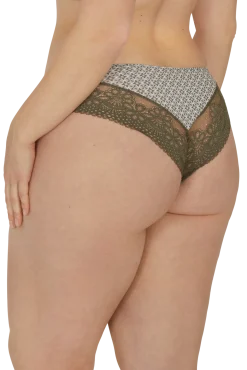 Slip brésilien dentelle et microfibre L'irrésistible - Mosaique
