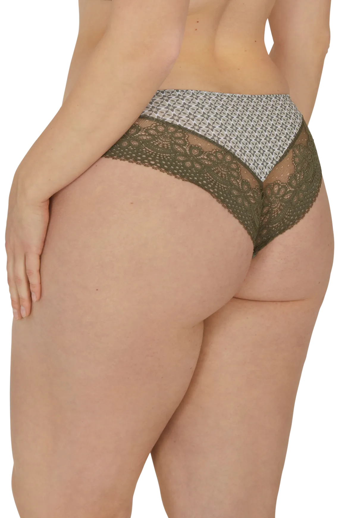 Slip brésilien dentelle et microfibre L'irrésistible - Mosaique