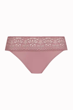 Slip brésilien dentelle et microfibre L'irrésistible - Lilas