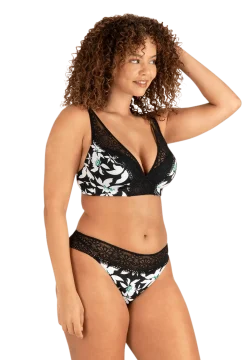 Slip brésilien dentelle et microfibre L'irrésistible - Jasmin