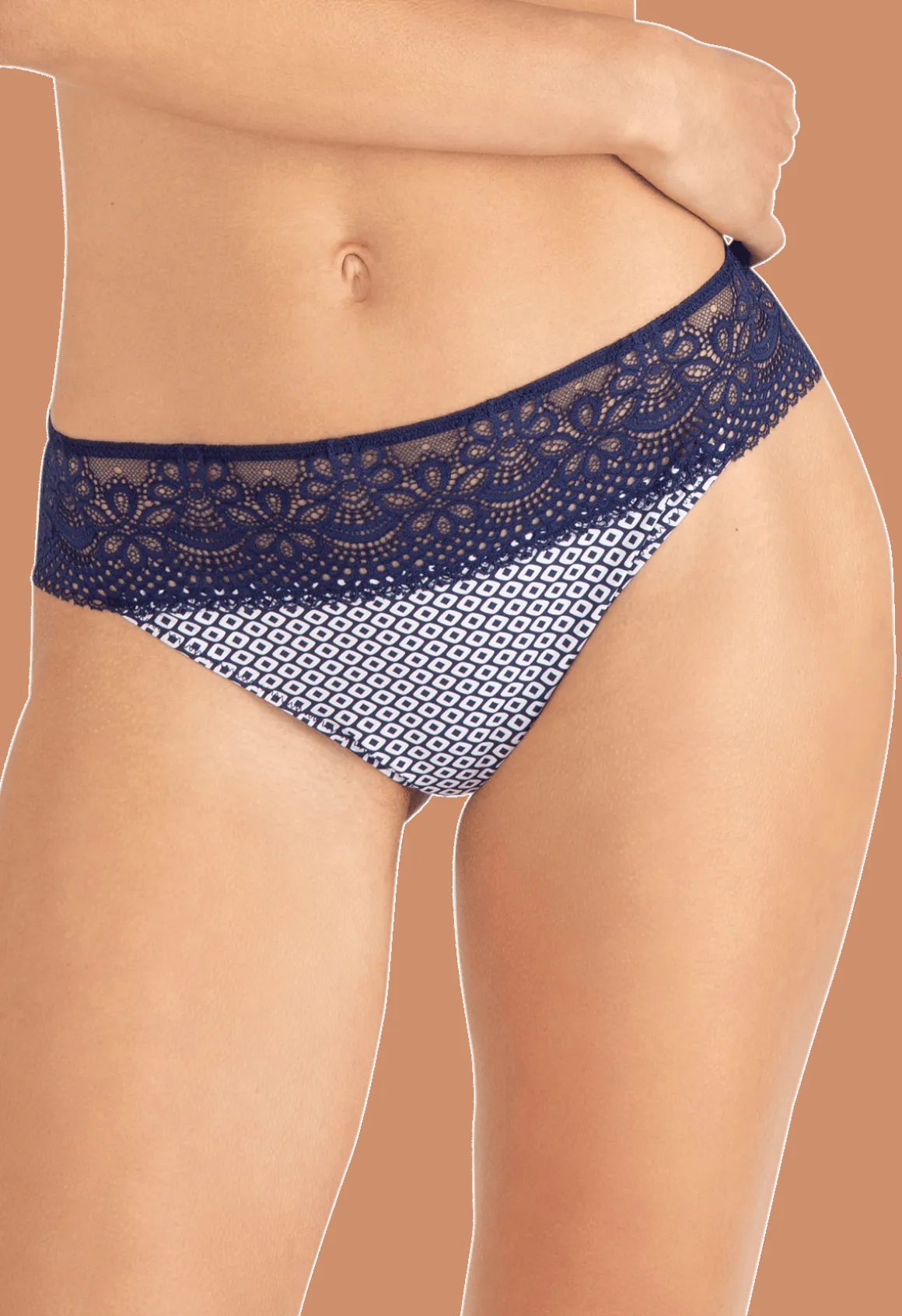 Slip brésilien dentelle et microfibre L'irrésistible - Illusion