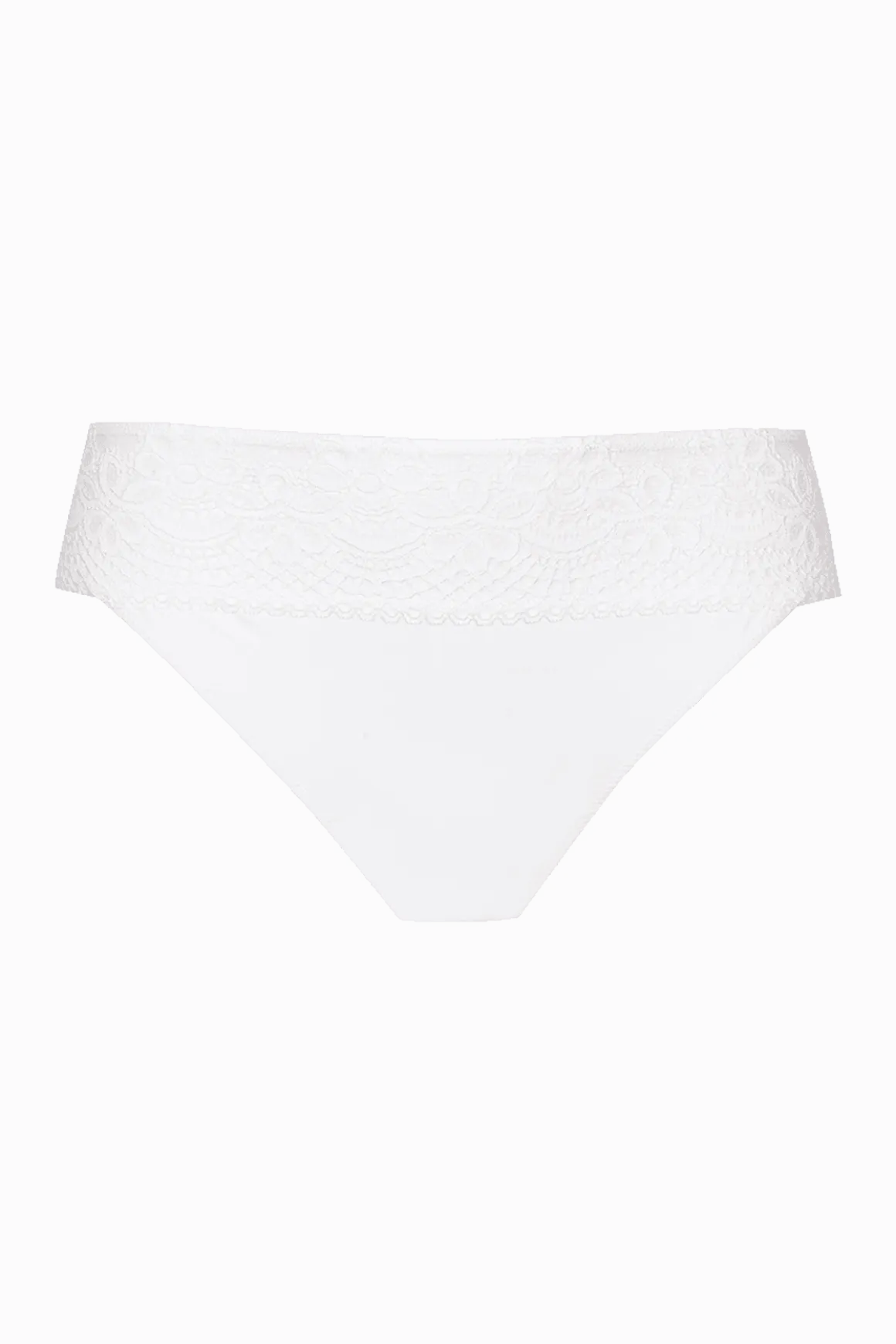 Slip brésilien dentelle et microfibre L'irrésistible - Blanc