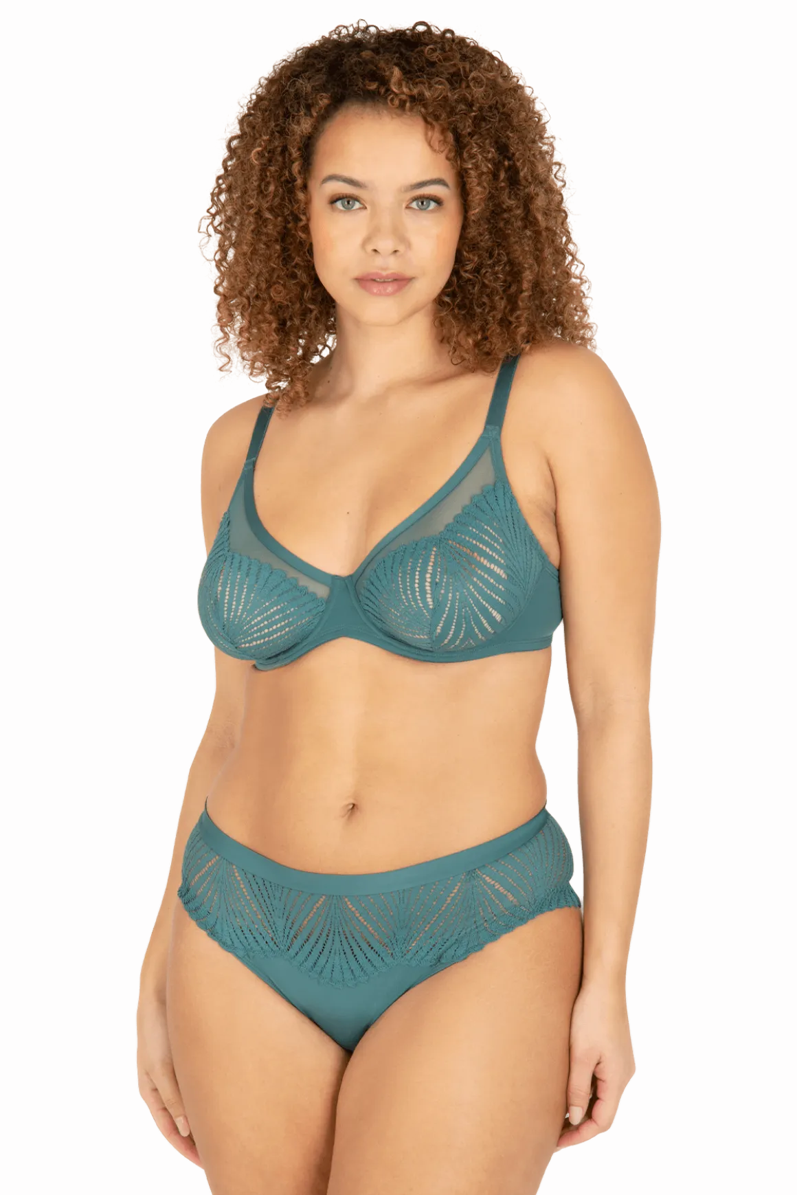 Slip Brésilien Muse - Vert paon