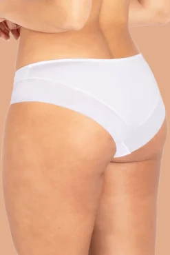 Slip brésilien Tulle Design - Blanc