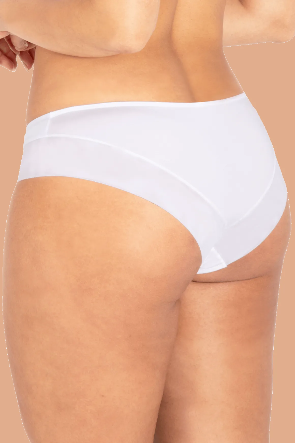 Slip brésilien Tulle Design - Blanc