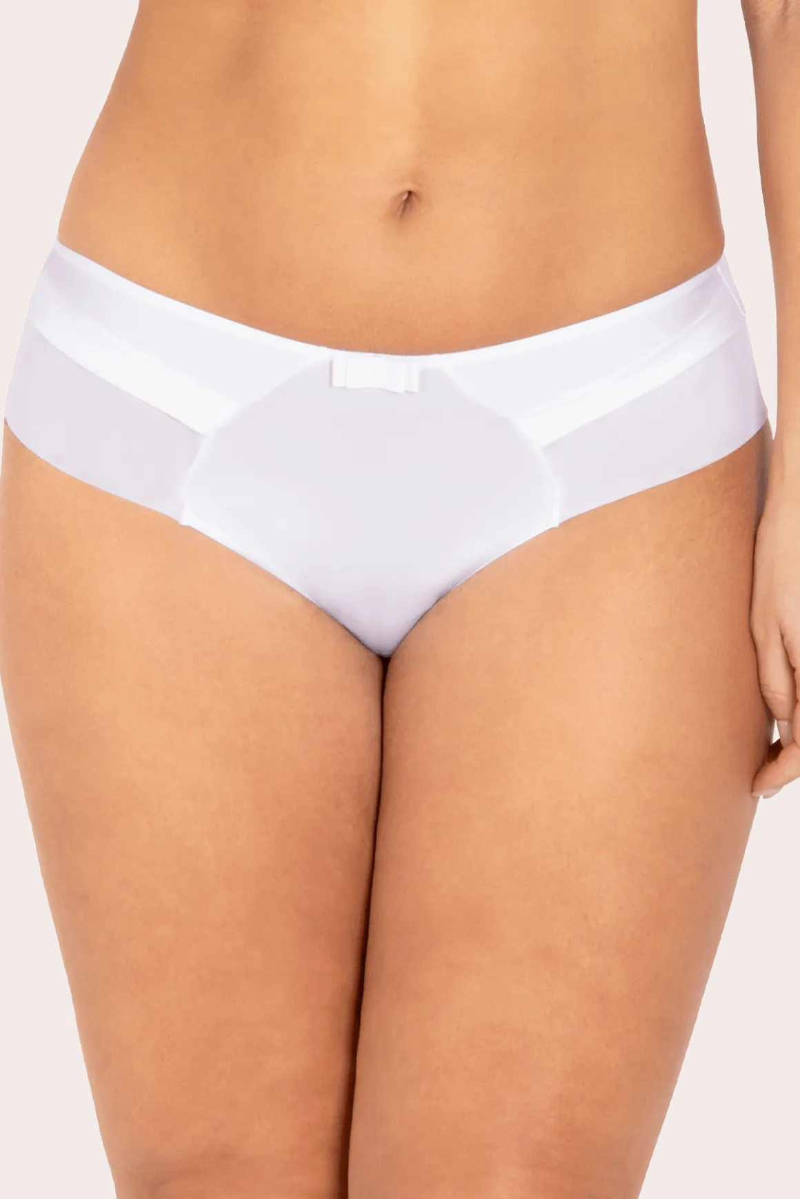 Slip brésilien Tulle Design - Blanc