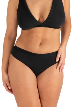 Slip Tulle Design Coton - Noir