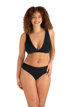 Slip Tulle Design Coton - Noir
