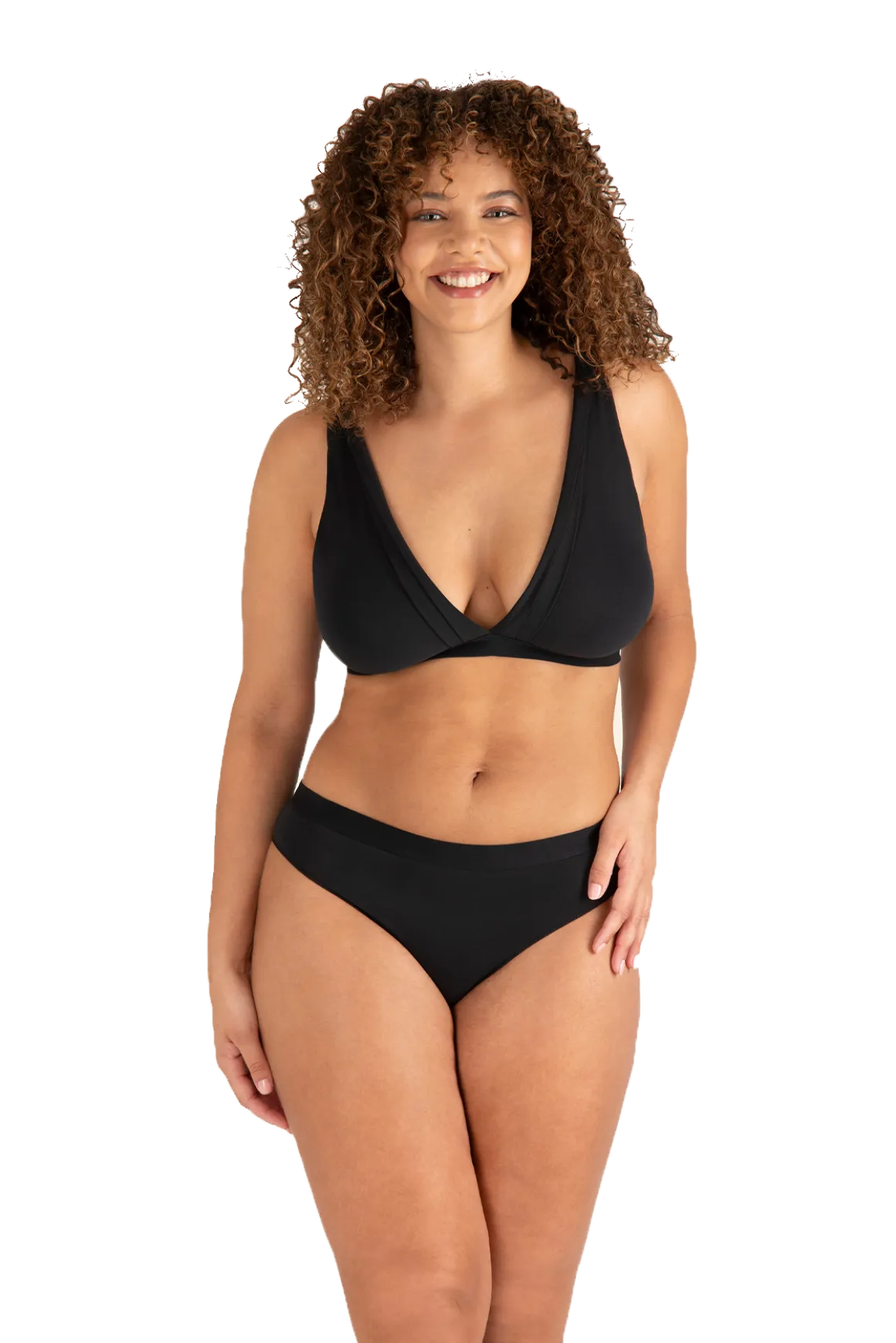 Slip Tulle Design Coton - Noir