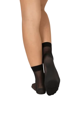 Socquettes Transparentes Bien-Etre des Pieds 19D Well Infini Confort - Noir