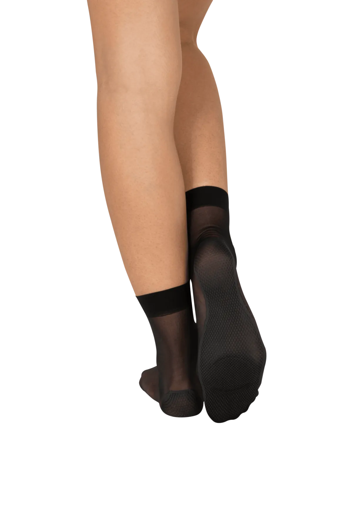 Socquettes Transparentes Bien-Etre des Pieds 19D Well Infini Confort - Noir