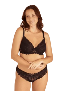 Soutien-gorge à armatures Dentelle Audacieuse - Noir
