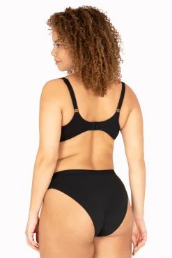 Soutien-gorge à armatures Tulle Design Coton - Noir