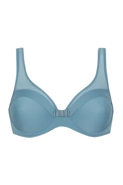 Soutien-gorge à armatures Tulle Design - Bleu perle