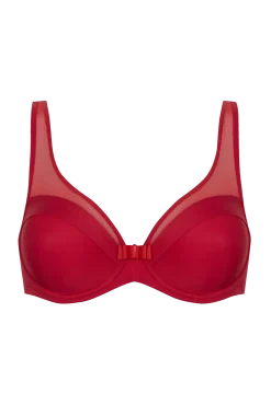 Soutien-gorge à armatures Tulle Design - Rouge ardent