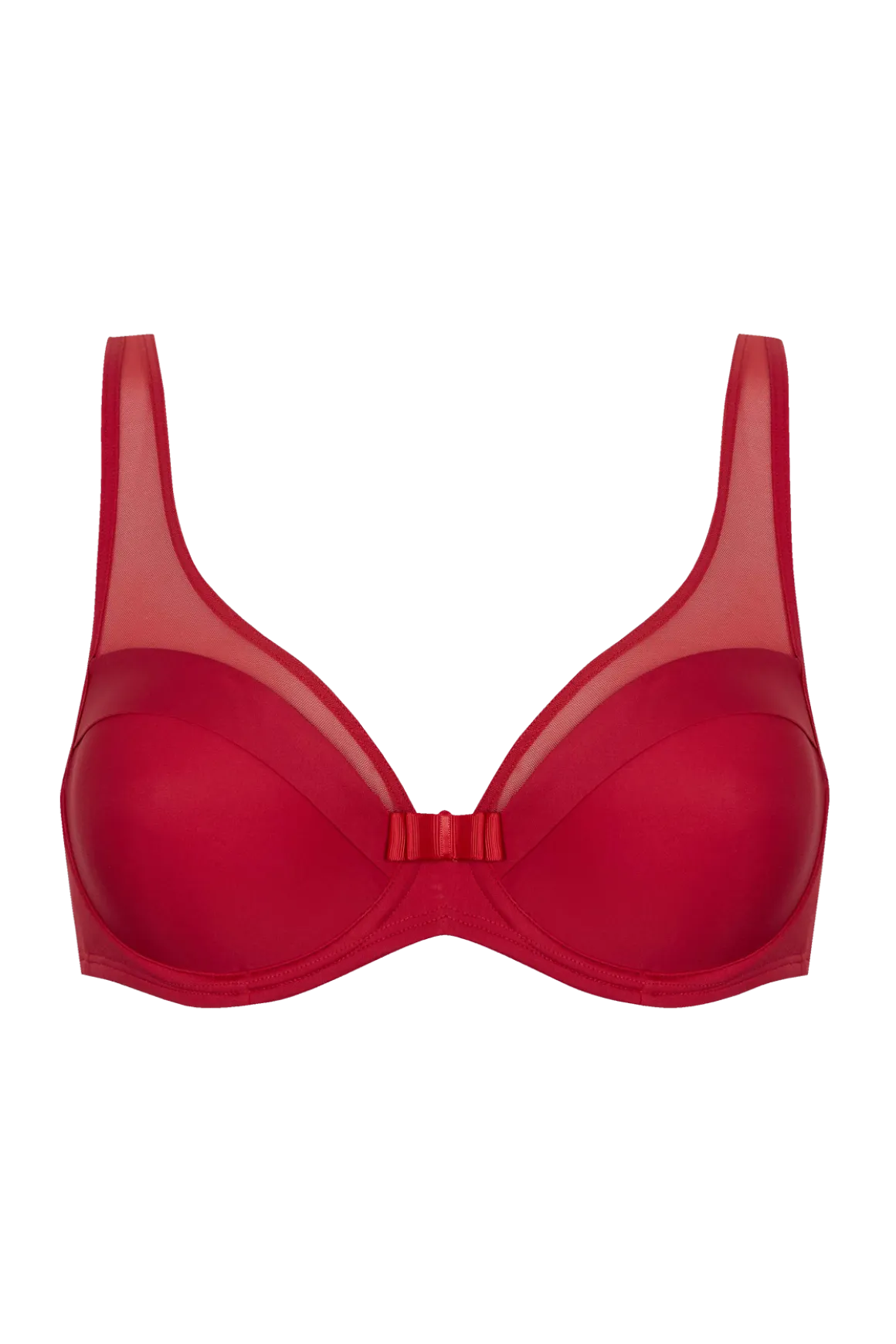 Soutien-gorge à armatures Tulle Design - Rouge ardent