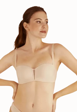 Soutien-gorge bandeau bretelles amovibles invisible Nuances - Nude