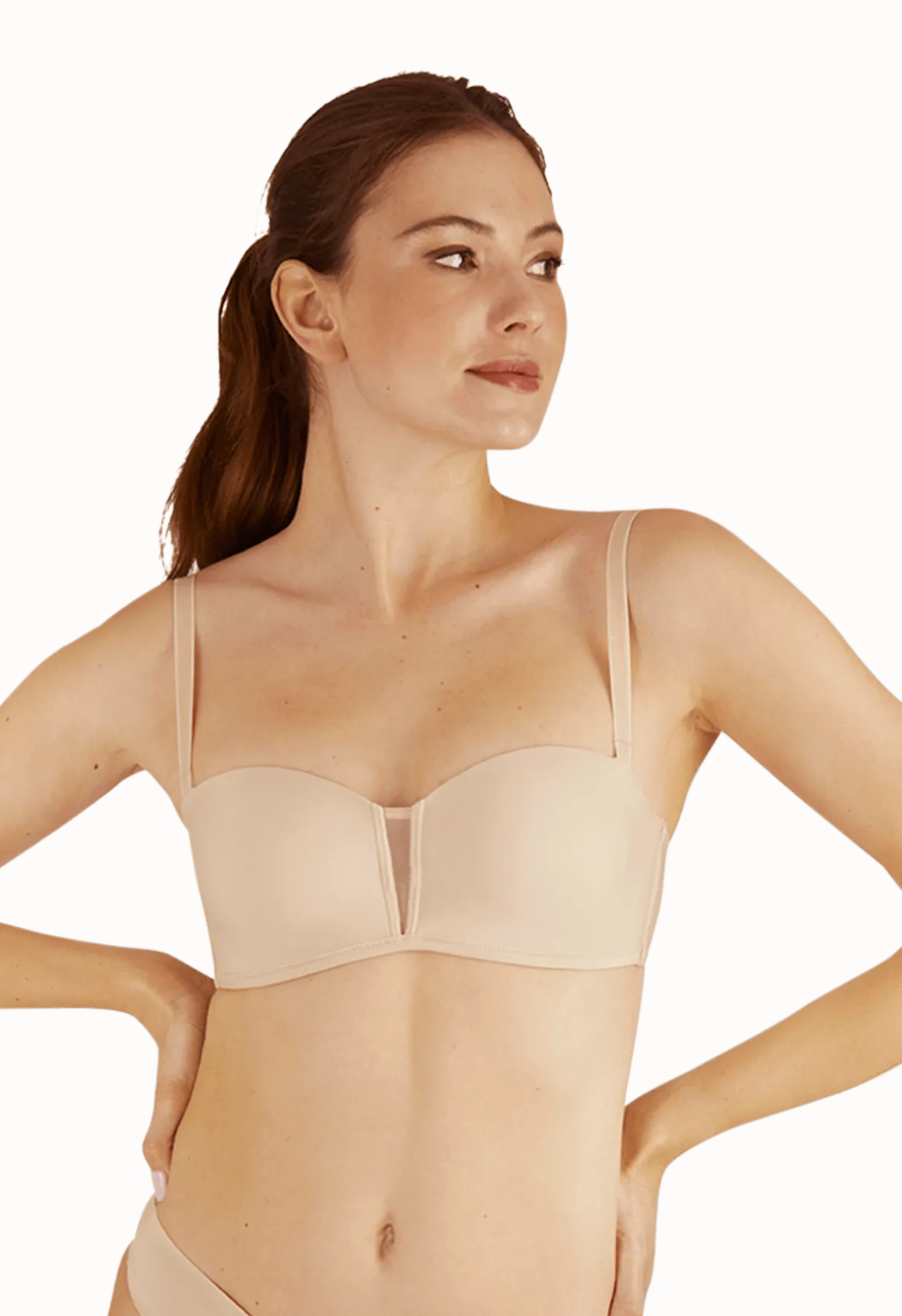 Soutien-gorge bandeau bretelles amovibles invisible Nuances - Nude