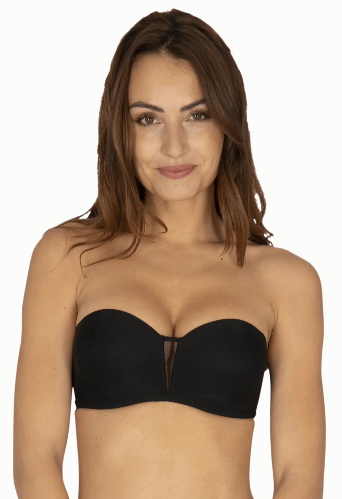 Soutien-gorge bandeau bretelles amovibles invisible Nuances - Noir