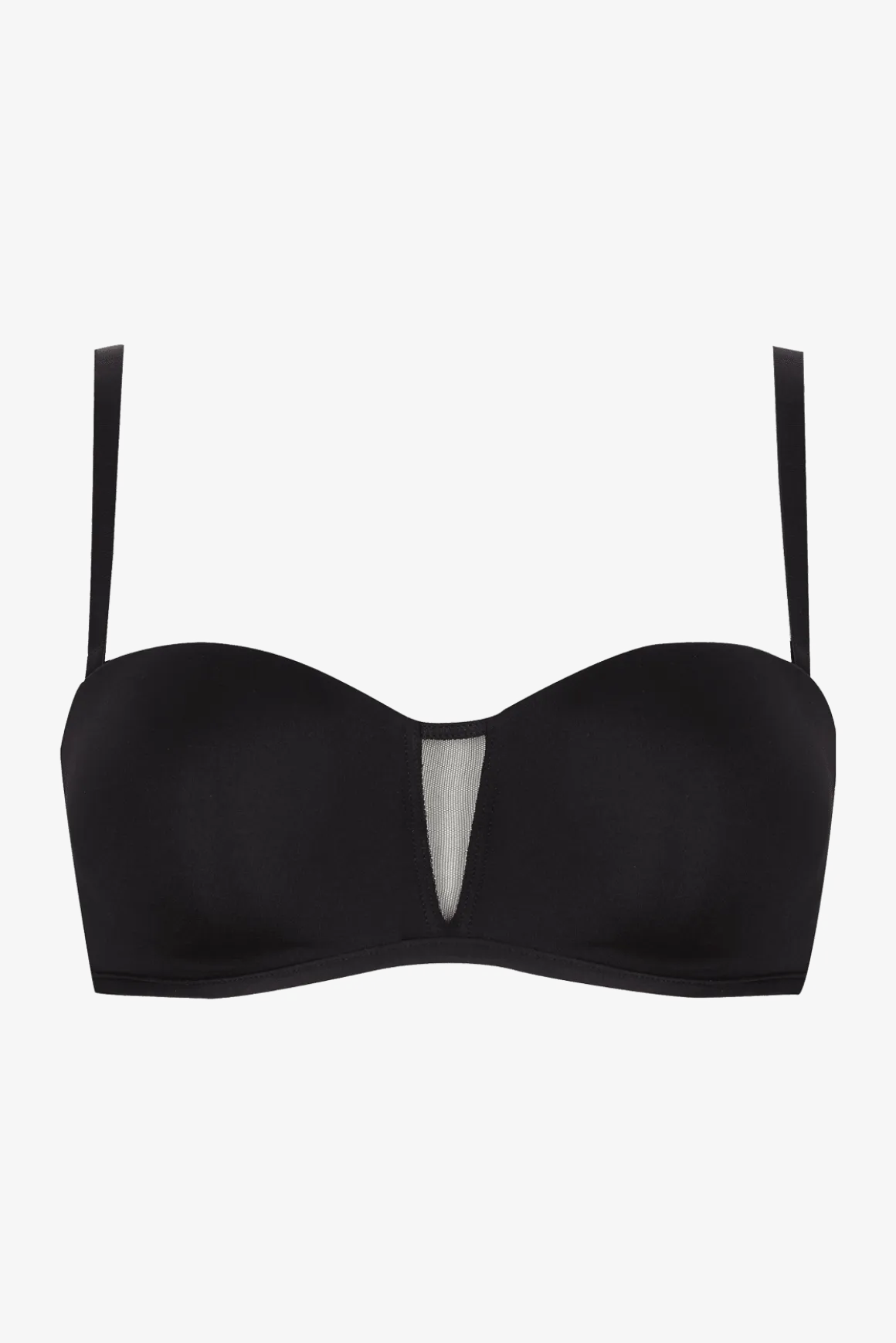Soutien-gorge bandeau bretelles amovibles invisible Nuances - Noir