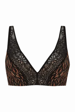 Soutien-gorge coques en dentelle et microfibre L'irrésistible - Fauve