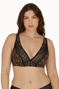 Soutien-gorge coques en dentelle et microfibre L'irrésistible - Fauve