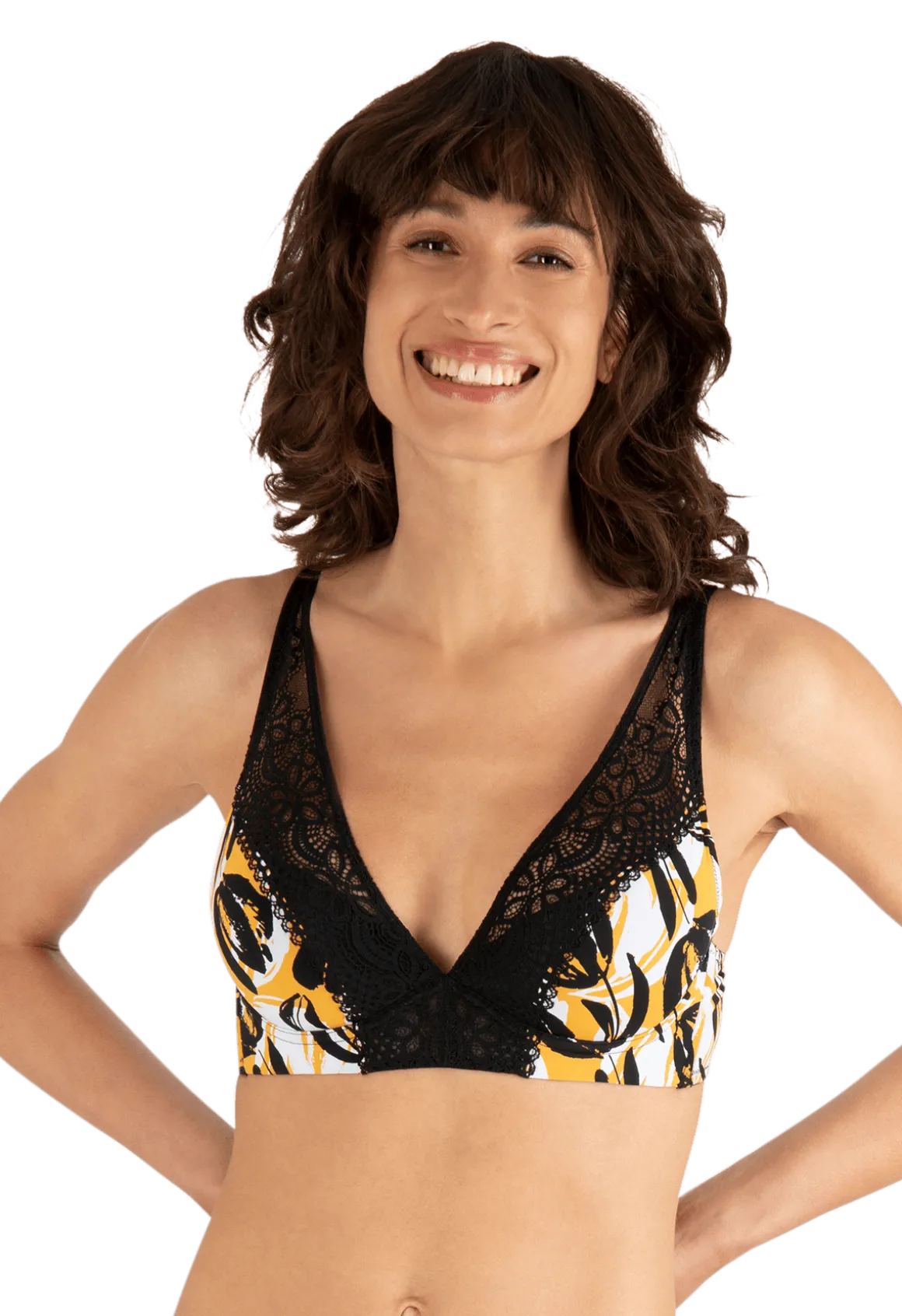 Soutien-gorge coques en dentelle et microfibre L'irrésistible - Esquisse