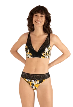 Soutien-gorge coques en dentelle et microfibre L'irrésistible - Esquisse