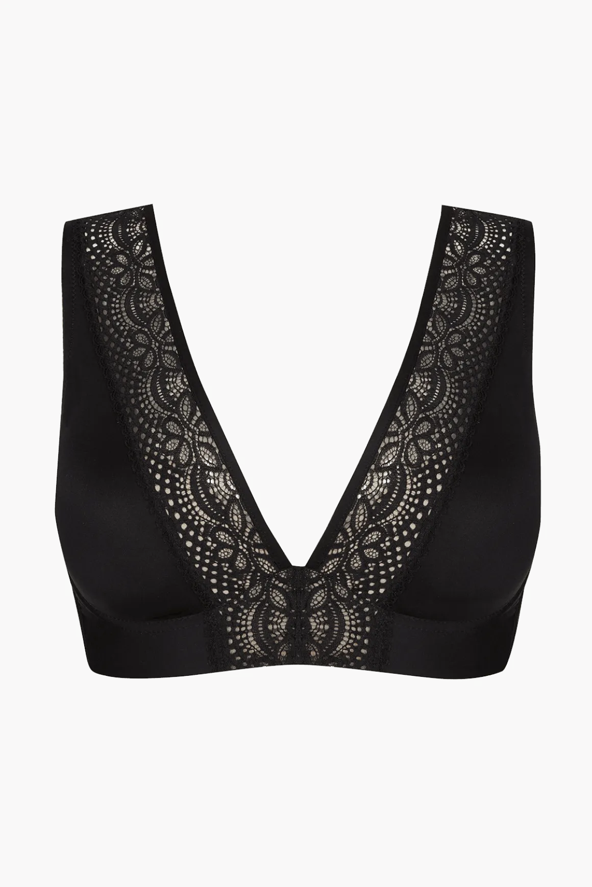 Soutien-gorge coques en dentelle et microfibre L'irrésistible - Noir