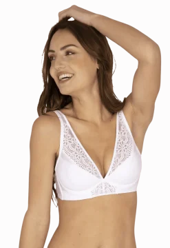 Soutien-gorge coques en dentelle et microfibre L'irrésistible - Blanc