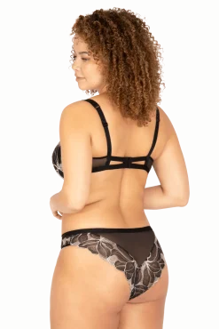 Soutien-gorge à coques Nymphéas - Noir