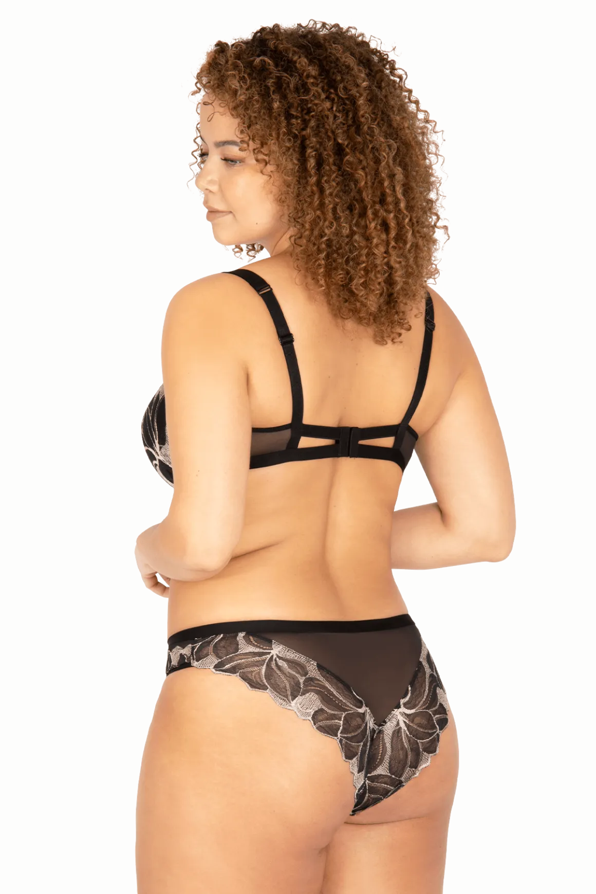 Soutien-gorge à coques Nymphéas - Noir
