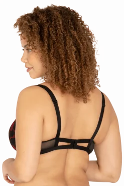 Soutien-gorge à coques Nymphéas - Noir / rouge