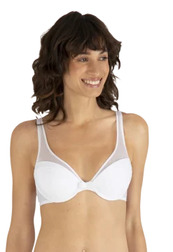Soutien-gorge coques Tulle Design - Blanc
