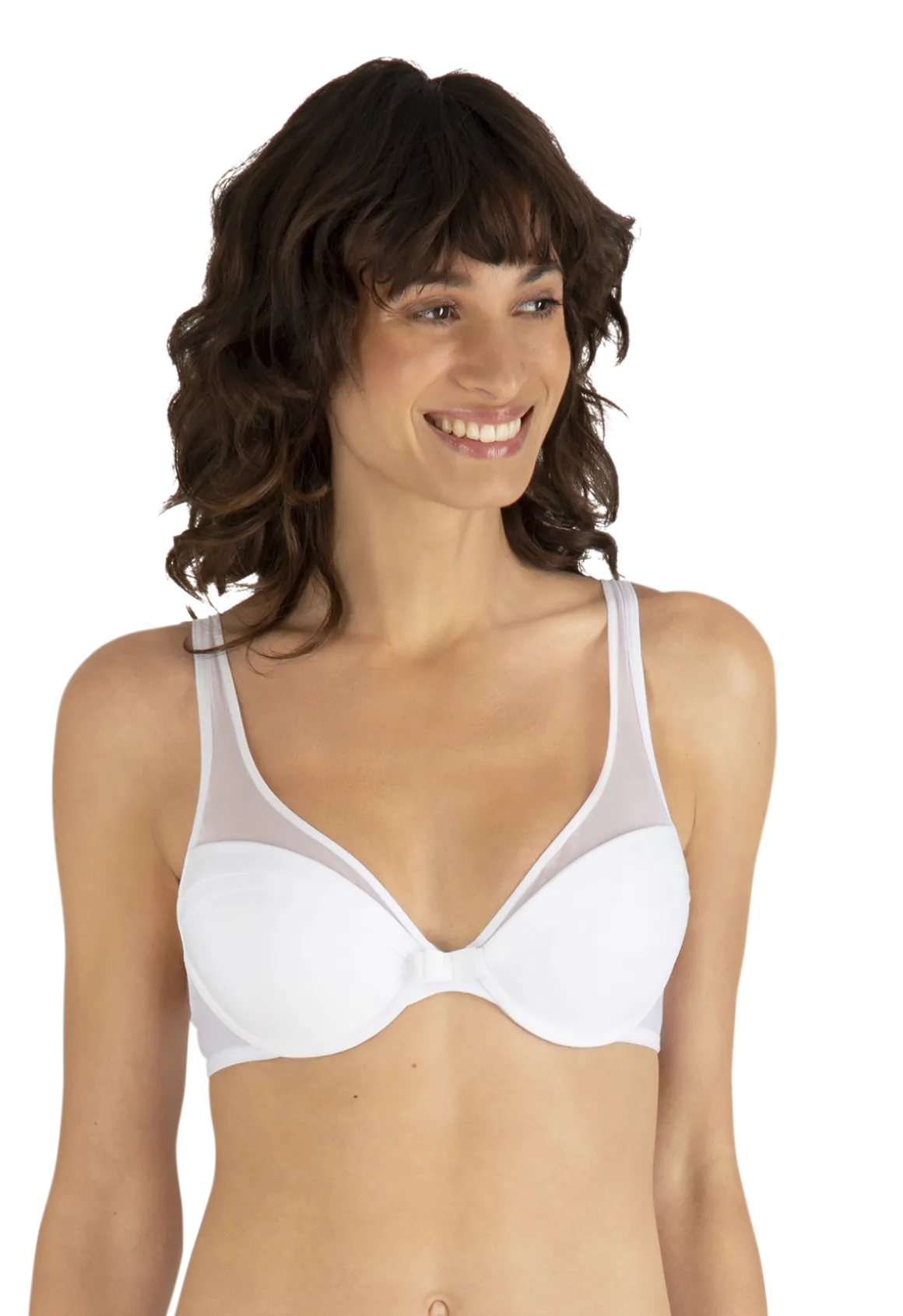 Soutien-gorge coques Tulle Design - Blanc